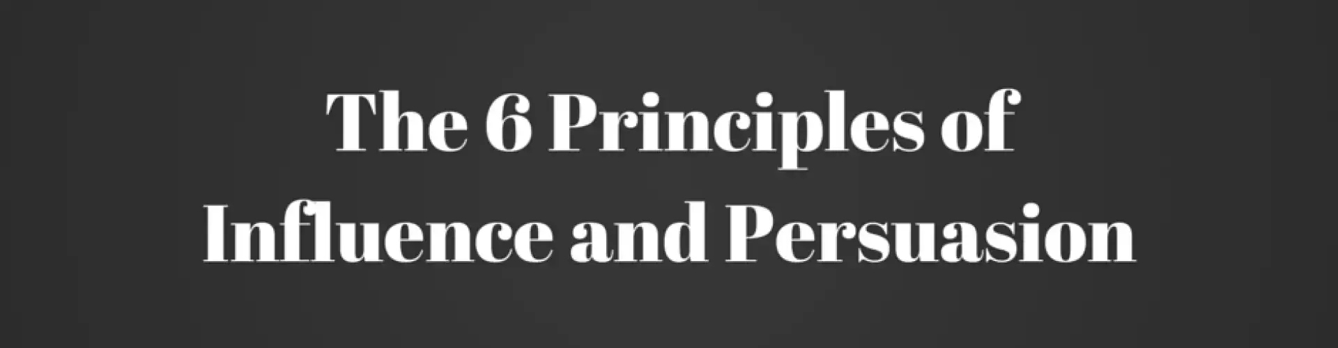 The 6 Principles of Influence and Persuasion - Online Class by Mohamed Tohami