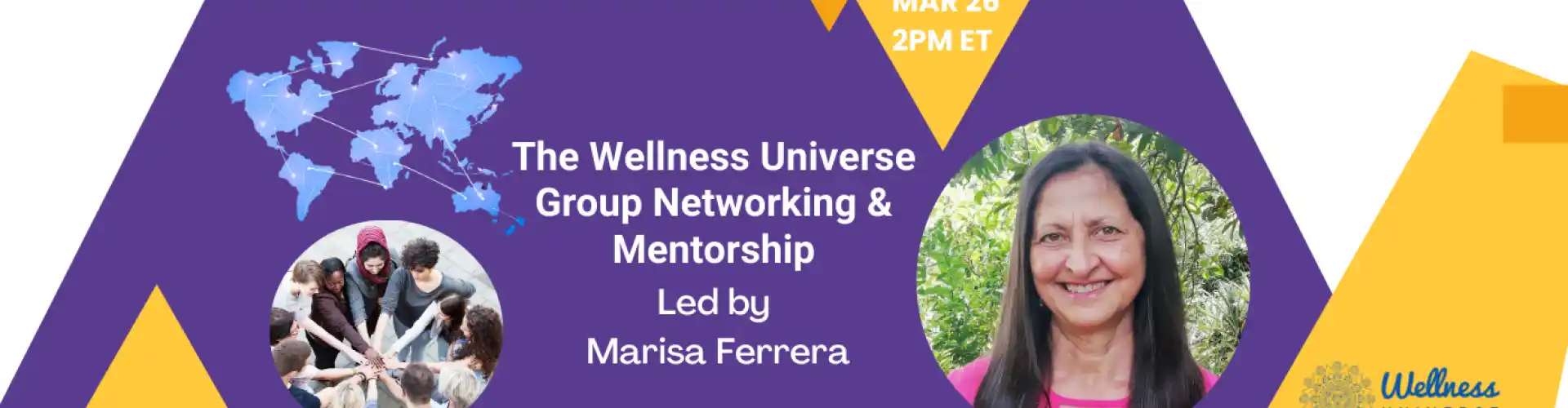 Marisa Ferrera와 함께하는 WU 그룹 네트워킹 및 멘토십 - Online Class by The Wellness Universe